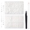 AUREHEN 10000PCs 2-6MM White Resin Flat Back Rhinestones, Round Non Hotfix Resin Rhinestones Nail Gems Stones with Tweezer & Picker Pen for Tumblers Nail Art & DIY Decoration