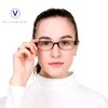 VisionGlobal 4 Pairs Reading Glasses with Spring Hinge, Blue Light Blocking Glasses for Women/Men (Black,+4.00 Magnification)