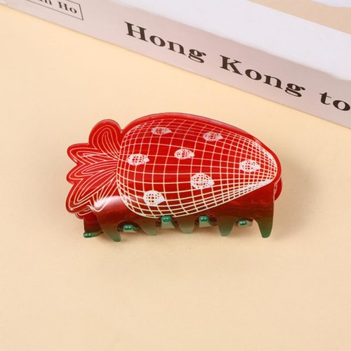 Generic Cartoon Geometric Carrot Hair Clip,Acrylic Claw Clip for Women,Women Hair Accessories, 1 Count (Pack of 1)