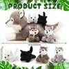 Shappy 5 Pcs Wolf Family Stuffed Animals Set 16 Inch Mommy Wolf Plush Toys with 4 Small Wolf Plushies in Her Zippered Tummy for Birthday Return Gifts Operation Christmas Bulk Items for Boys Girls