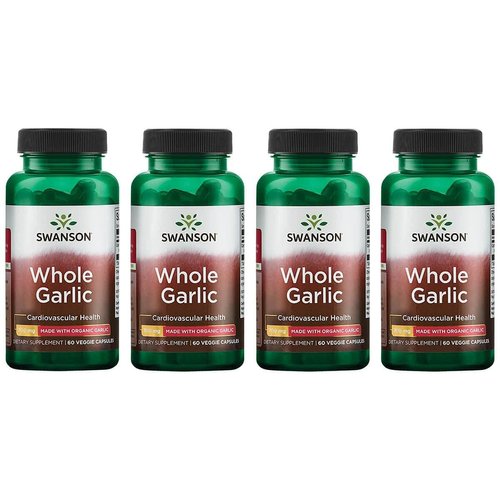 Swanson Made with Organic Whole Garlic 700 Milligrams 60 Veg Capsules