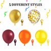 PheiLa 50 Pcs 12 Inch Fall Balloons Fall Birthday Party Decorations Burgundy Orange Yellow Gold Confetti Balloons for Autumn Theme Bridal Shower Thanksgiving Wedding Engagement Party Decoration