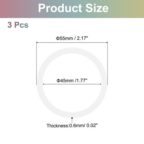 uxcell 3Pcs Magnetic Adapter Ring, Universal Magnetic Wireless Charger Conversion Kit Sparkle Magnetic Metal Ring Adhesive Sticker Ring for Phone Case, White