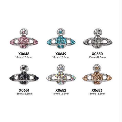 30Pcs Nail Charms - 3D Planet Nail Art Rhinestones, Cute Glitter Shiny Saturn Shape y2k Nail Charms Nail Accessories for Women Girls Nail Decoration Jewelry Making Crafts