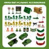 AuntyFey Army Men Playset with Army Men Action Figures, Army Men Soldiers Toys for Boys Kids Ages 4-8-12, Military Toys Set with Army Men Tank, Plane, Green Army Men, Army Guys, 4 Cars