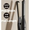 LEMATEEK Mini Flat Iron 1/2 Inch Small Flat Irons for Short Hair, Thin Hair, Bangs, Bobs, Edges, Beards, Straightener and Curler 2 in 1, Temperature Adjustable, Dual Voltage Travel Flat Iron, White