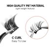 Uranian DIY Eyelash Extensions Cluster Lashes Black 63pcs Faux Mink Lashes 10-14mm Mixed Length Individual Lash Natural C Curl False Eyelashes for Women and Girls （Black）