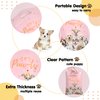 50Pcs Dog Party Favor Bags Dog Themed Birthday Party Supplies Pink Waterproof Goodies Bags with Handles Thickened Pet Paws Plastic Candy Gift Bags for Kids Birthday Party Decoration and Classrooms