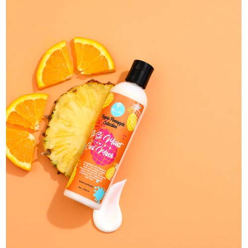 CURLS Poppin Pineapple So So Moist Vitamin C Curl Mask - For All Curl Types - Thickens Hair, Prevents Breakage, and Reduces Hair Loss - Conditions and Moisturizes - 8 Ounces