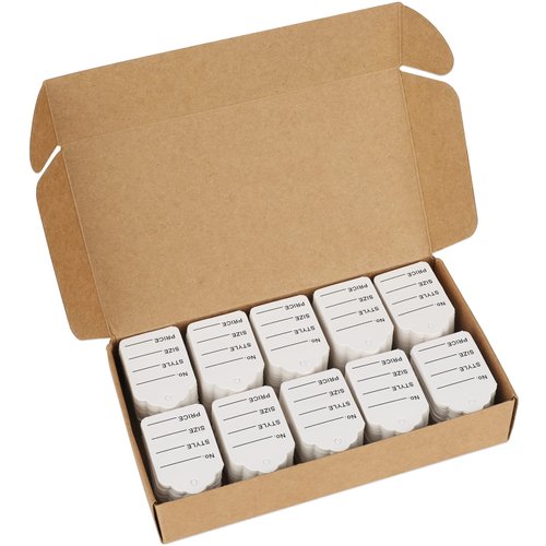 jijAcraft 1000Pcs Price Tags, White Clothing Tags for Retail, Small Kraft Paper Tags for Labeling Price, Size, Number, Writable Price Tags for Business Supplies Selling Jewlry, Clothes (2" X 1.3")