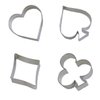 Cookie Cutter,4 Pieces Poker Stainless Steel Cookie Cutters Playing Card Cake Biscuit Decorating Bakeware Tool Diamonds Spade Club Heart Shape
