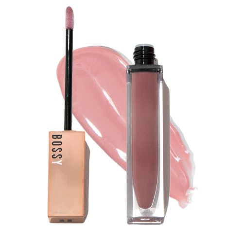 Bossy Cosmetics Vegan Lip Gloss for Soft Lips, Plumping Oil, Hydrating Non-Stick Lipgloss for Women, Provides Maximum Shine, Paraben and Cruelty Free (Purposeful - Light Lilac Color)