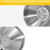 Anaeat Stainless Steel Kitchen Funnel, Multi-Use Premium Metal Food Grade Cooking Funnels with 2 Removable Strainer Filter for Transferring Liquid or Dry ingredients, Oils & 1 Pc Cleaning Brush (5.7")