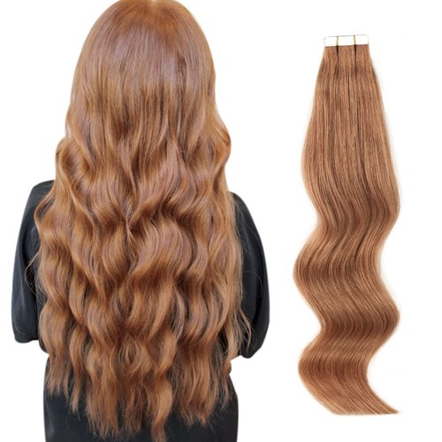 ABH AmazingBeauty Tape in Hair Extensions Semi-permanent Pre Taped Real Remi Remy Human Tape in H...