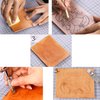 Leather Stamping Tools Kit,Leather Different Shape Saddle Making Stamp Punch Set,Leather Carving Tools Kit with Leather Working Hammer, Swivel Knife,Tracing Paper and Tracing Pen