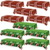 Preboun Football Tablecloth 51 x 86 Inches Disposable Touchdown Table Cover Plastic Football Field Tablecloth Football Party Decorations for Birthday Party Football Game Day Tailgate Party (10 Pieces)