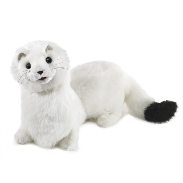 Folkmanis Ermine Hand Puppet, White, Black
