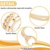 AOZUO 4Pcs Gold Hair Ties Bracelet, Metal Elastic Hair Bands Ponytail Holder Rip Tie Hair Accessories Elastic Rubber Hairband Hair Cuffs for Thick Thin Curly Hair Trendy Gold Bead Jewelry Gift(Gold)