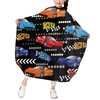 ONE TO PROMISE Car Barber Cape,Speed Car Cool Speed Racer Colorful Hair Cutting Cape for Kids Boys Girls,Professional Haircut Salon Cape with Adjustable Snap Closure for Haircuts,Makeup,Hair Dye