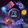 OMNITO Original Starborn Arcana 78 Tarot Card Set, Unique Borderless Deck, Fortune Telling Cards, Classic Meanings with Guide Book for Beginners and Pro