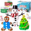BANBBUR 3 Pack Christmas Stocking Stuffers for Kids,Christmas Crafts for Kids,Build a Snowman Kit Modeling Clay DIY Christmas Gifts Activities