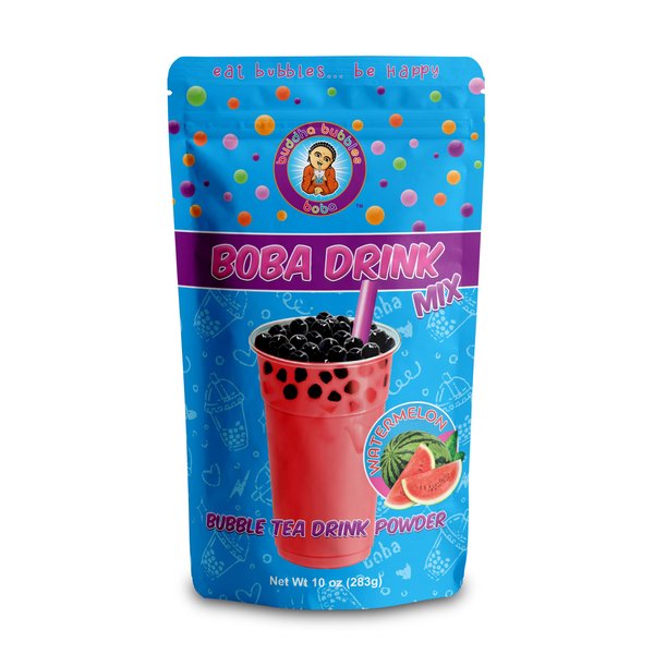 WATERMELON Boba/Bubble Tea Drink Mix Powder By Buddha Bubbles Boba (10 Ounce) (283 Grams)