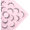 Manga Lashes, Anime Lashes Wispy 10 Pairs Doll Mink Fluffy Spiky 3D Volume Eyelashes Pack Cosplay Fake Eyelashes Look Like Individual Cluster