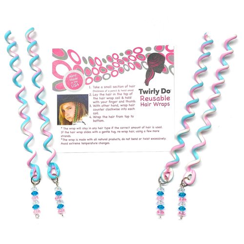 Collect Four (4) Baby color 5" Twirly Do Reusable Hair Wrap Twist Braid Barrette