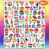 106 PCS Pansexual Rainbow Pride Month Temporary Tattoos Themed Birthday Party Decorations Favors Supplies Cute Pan Flag Gay LGBT Tattoo Stickers Gifts For Men Woman Classroom School Reward Festival