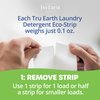 Tru Earth Compact Dry Laundry Detergent Sheets (Made in Canada), Unscented - Up to 64 Loads (32 Sheets) - Paraben-Free - Original Eco-Strip Liquidless Laundry Detergent, Travel Laundry Sheets