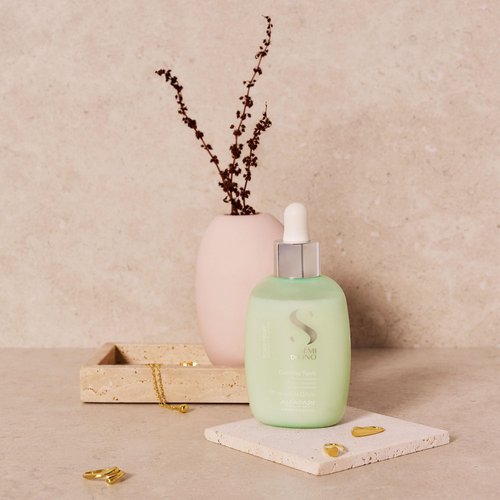 Alfaparf Milano Semi Di Lino Scalp Relief Calming Tonic for Sensitive Skin - Calming Dry Scalp Treatment & Scalp Detox to Soothe, Sleek and Shine - Professional Salon Quality (4.23 oz / 125 ml)
