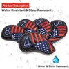 Golf Iron Head Covers Set 10pcs/Set Iron Headcover Golf Iron Club Cover USA American Flag for PXG0311 (Black)
