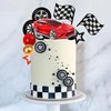 27 PCS Racing Wheel Cake Topper Tyre Cake Decorations for Man Boy Kid Birthday Party Racing Theme Party Race Car Party Favor Supplies (01)