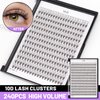 Bodermincer 240 Bundles D Curl 10D 0.1mm Thickness Individual Eyelash Extensions eyelashes Cluster Lashes Natural False Eyelashes Bundles (12mm)