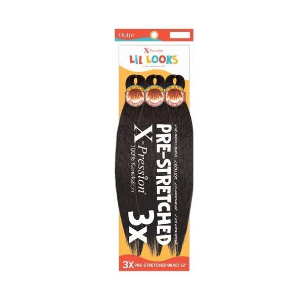 Outre Xpression Lil Looks 3X PRE STRETCHED CALMING BRAID 32" (5-Pack, 2)