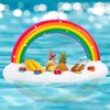 Vickea Inflatable Rainbow Cloud Drink Holder, Pool Float Party Accessories for Water Fun