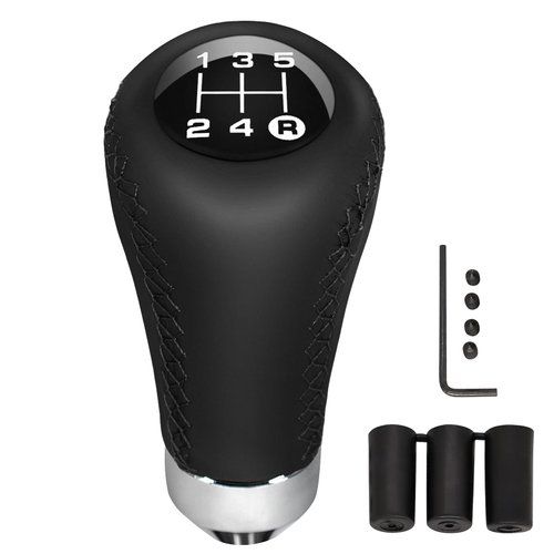 QIANG KUN Universal Shift Knob 5 Speed Manual Gearbox Shift Knobs Fit for Most Car Transport Vehicles（Black Line）