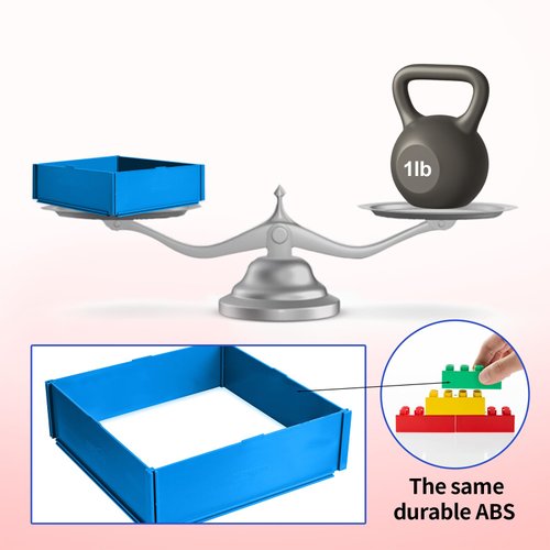 Toy Blocks Organizer, Cute Brick Storage, Container, Sorter Sifter Box, Sorting Box, Sorting Tray, Lasts for 10 Years, Particle Separator Tool, Toy Accessories, Gift for Lego Lovers, Blue