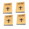 Ciieeo 4pcs Mini Bible Miniature House Decor Miniature Books Paper Golden Mini Bibles Decoration Miniature Bible Dollhouse Bible Muslim Mubarak Miniature Dollhouse Accessories