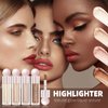 BEFIVECOK Liquid Highlighter Makeup, Natural Silky Shimmer Finish Liquid Face Highlighter, Highly Pigmented, Lightweight, Blendable, Soft Cream Highlighter For Face (#02 Champagne Shimmer)