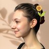 COSDAD 3PCS Cute Hair Claw Clips - Non-Slip Metal Flower Clips for Women with Thick Hair - Strong Hold Hair Accessories for Girls - Sunflower, Bell orchid, Fishtail Flower Designs
