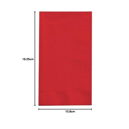Creative Converting 50-Count Touch of Color Paper Dinner Napkins, Classic Red