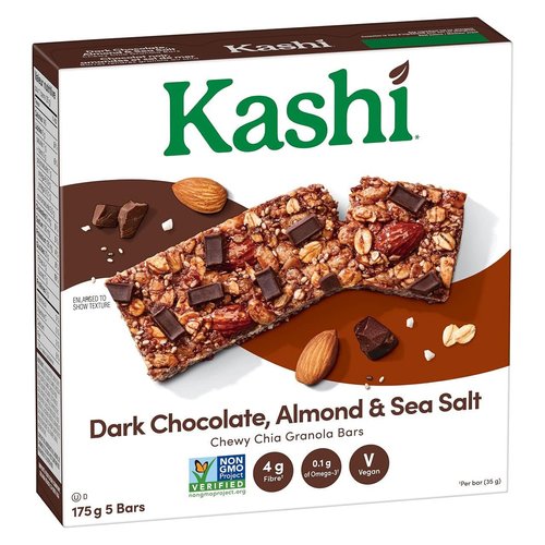 Kashi Chia Granola Chocolate Almond and Sea Salt, 5ct, 175g/6.17oz (Canadian)