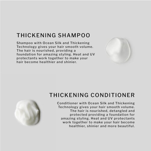 Sachajuan Thickening Shampoo and Conditioner Set - Ocean Silk and Thickening Technology For Volume and Smooth Hair - Set of 2 (8.4 oz)