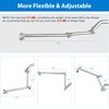 PDPBath Brass 16 Inch Shower Head Extension Arm, Upgrade Flexible Height & Angle Adjustable Shower Arm Extender with Lock Joints, for Fixed Shower Head & Handheld Shower Head, Chrome