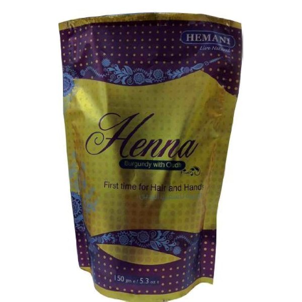 Henna Natural Hair Color For All I Unisex I Burgundy with Oud Scent I 100 Natural Hair & Beard Dye I Herbal I No PPD I Cruelty Free I Gray Coverage and Tinting