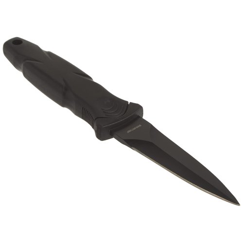 Smith & Wesson SWHRT3BF 7.5in High Carbon S.S. Full Tang Fixed Blade Knife with 3.5in False Edge Blade and TPR Handle for Outdoor, Tactical, Survival and EDC,Black