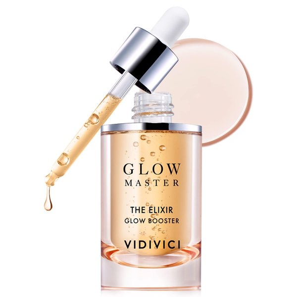 VIDIVICI Glow Master The Elixir Booster - Anti-Aging Serum with Manuka Honey and Royal Jelly - For Soft & Dewy Skin – Honey Glow Healthy Skin – Makeup Booster Ampoule, 1.01 fl.oz.