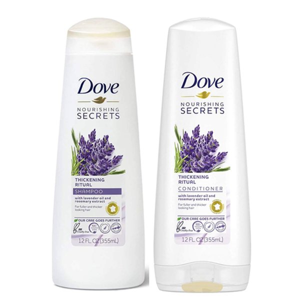 Dove Nourishing Rituals Haircare - Thickening Ritual - Shampoo & Conditioner Set - Net Wt. 12 FL OZ (355 mL) Per Bottle - One Set