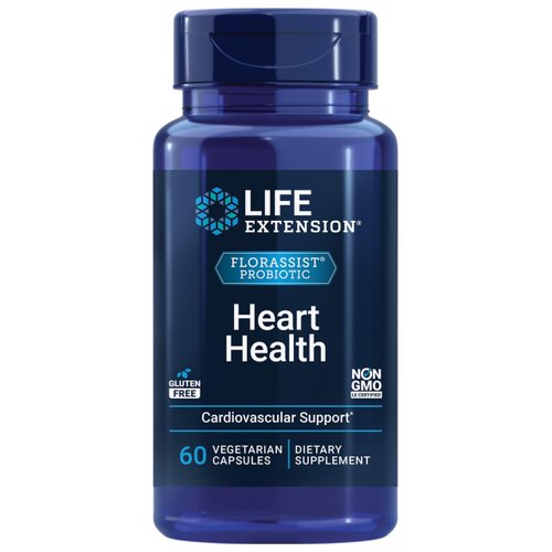 Life Extension FLORASSIST® Probiotic Heart Health, Lactobacillus reuteri 30242, Promotes Heart Health and Already Healthy Cholesterol Levels, Gluten-Free, Non-GMO, Vegetarian, 60 Capsules